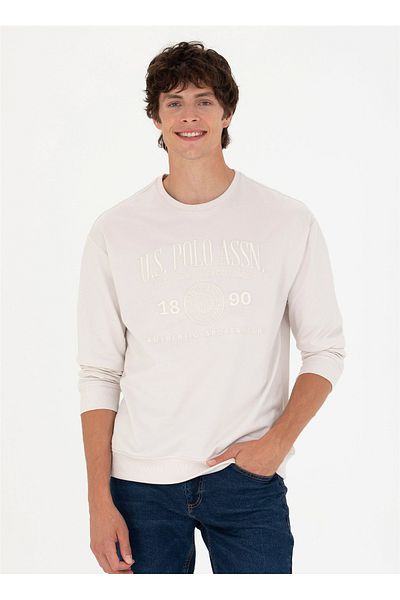 U.S. Polo Assn. BAZA. Polo Assn. Hanorac pentru bărbați cu gât crew Stone HERLOS