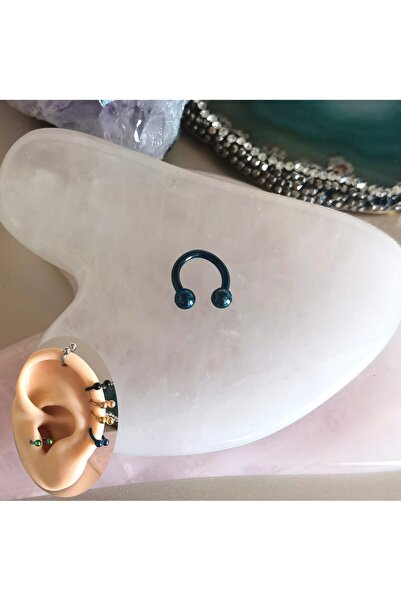 Bylin % 100 316 L Cerrahi Çelik Top Uçlu Mini At Nalı /C Piercing -Halka Çapı...