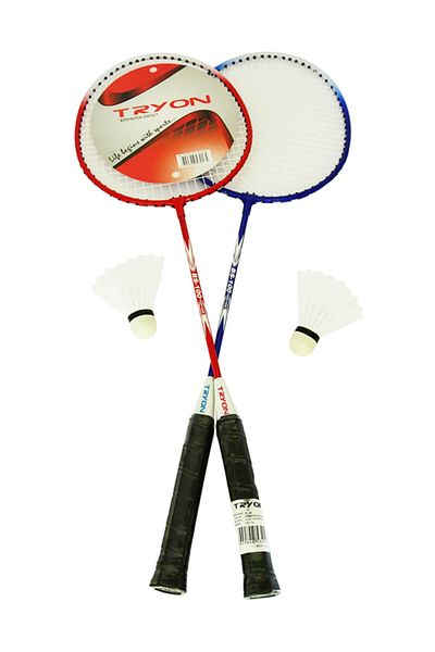 TRYON Unisex Sports Equipment - Tryon BS100 2 Racquets 2 Ball Badminton Racquet Set - Tryon-BS100