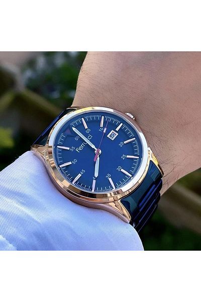 Ferrucci Men's Metal Band Wristwatch
