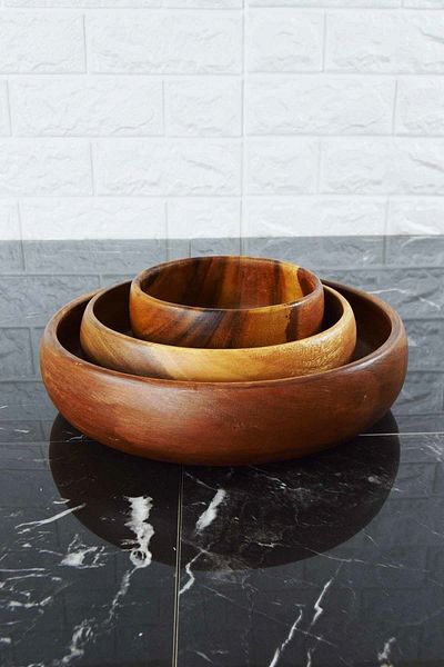 SepetçiBaba Brown Bella 3-Piece Bowl Set