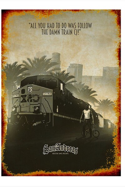 Genel Markalar Gta San Andreas Dekoratif Mdf Tablo 18cm X 27cm