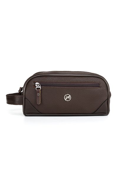 MORCA Personal Shaving & Makeup Care Bag Brown