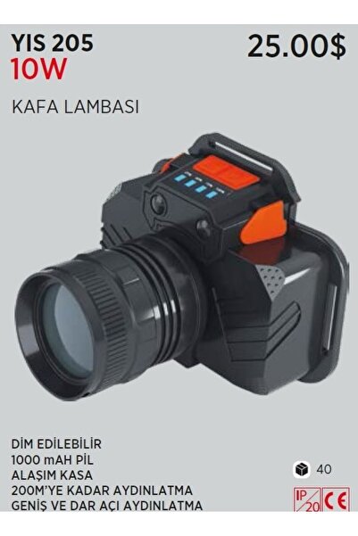 YCL Yücel YCL YIS-205 Beyaz Işık Şarjlı Kafa Lambası