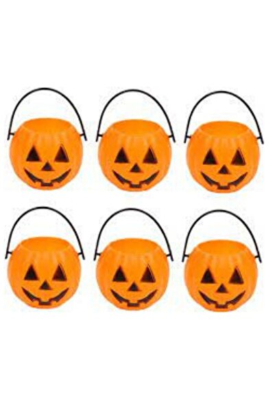 parti sürprizi Hallowen Cadılar Bayramı Balkabağı Mini Kova 6 Adet