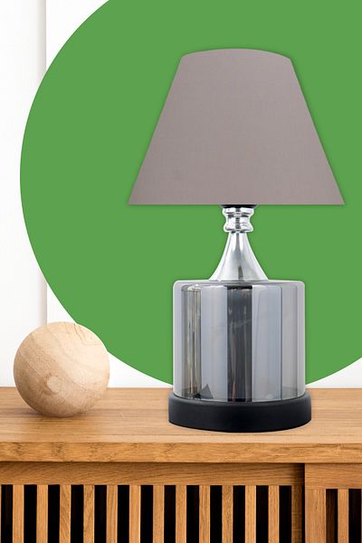 MINIMAL ETICARET VE BILGI TEKNOLOJILERI Lambent Smoked Cone Black Glass Lampshade