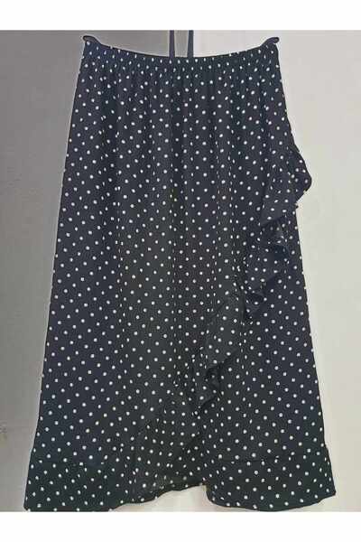 sercan konfeksiyon KADIN_KELEBEK MODEL GOFRE KUMAŞ ETEK BELİ LASTİKLİ