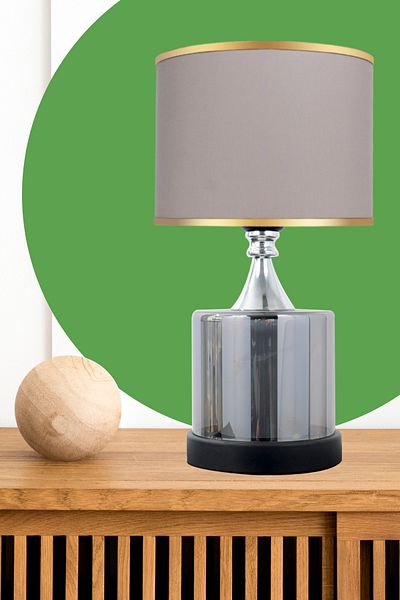 MINIMAL ETICARET VE BILGI TEKNOLOJILERI Lambent Smoked Black Glass Lampshade