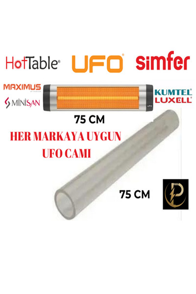 Polat 75 CM INFRARED UFO ISITICI ELEKTRİKLİ SOBA CAMI 23 MM