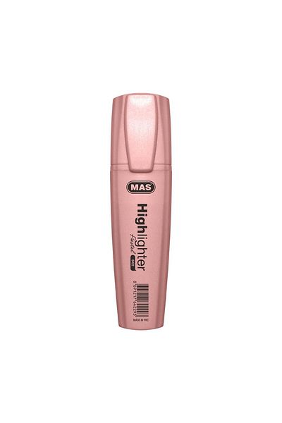 Mas Highlighter - Pastel Pink Marker Pen (Pack of 12)