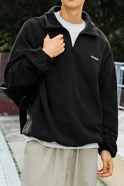 North London Мъжки суичър Polar Black Oversize
