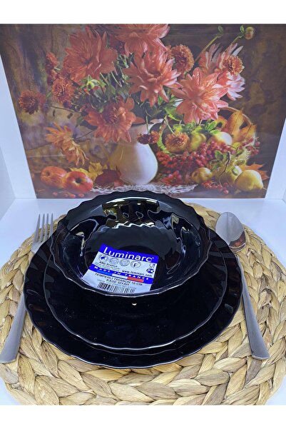 Luminarc Arcopal Trianon Siyah 18 Parça Yemek Takımı