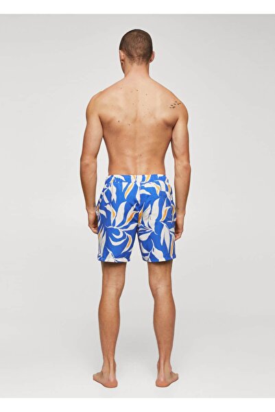 MANGO Man Tropikal Desenli Deniz Şortu