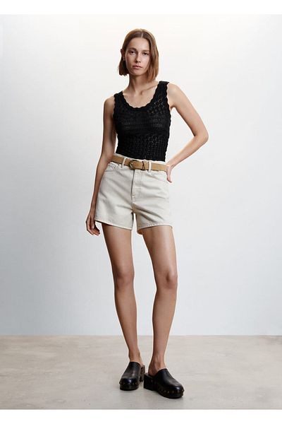 MANGO Woman Hole detailed knitted top