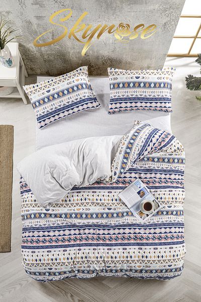 Skyrose Seria economică, dublă, cu model floral, set de husă de pilota cu două fețe (cearșaf de pat NEVET COVER)