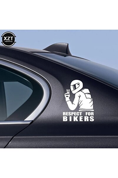 BENİMSER REKLAM Respect For Bikers Motor Kask Araba Oto Sticker