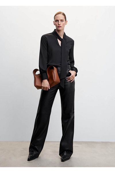 MANGO Woman Flowy Lace Blouse
