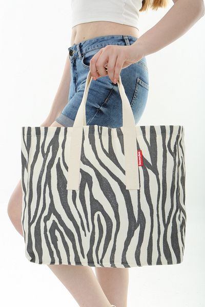 Serkan Çanta Bez Çanta Atölyesi Cloth Bag Leopard Pattern Tote Bag
