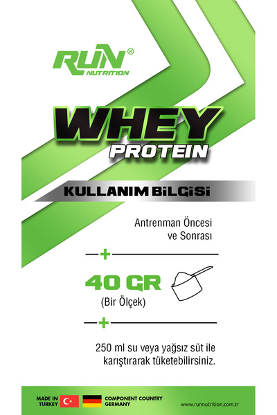 Run Nutrition Whey Protein - 2.4 Kg - Bisküvi Aromalı - 60 Servis