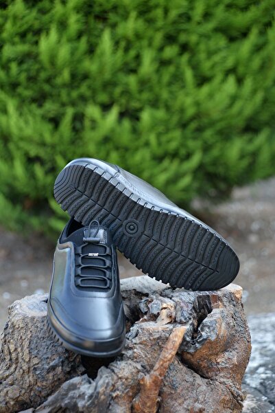 JAMES FRANCO Erkek %100 Hakiki Deri Siyah Casual Ayakkabı Yenilikçi Tarzıyla Şıklığı Ve Konforu Bir Arada Sunar