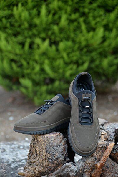 JAMES FRANCO Ανδρικά παπούτσια casual από 100% γνήσιο δέρμα Smoke Color με καινοτόμο στυλ, κομψότητα και άνεση μαζί