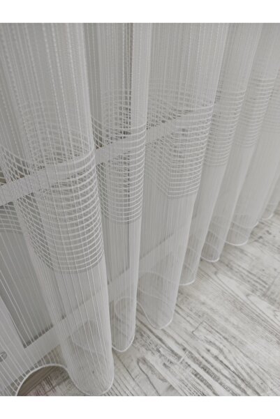 Brillant High Quality Ecru Dreamer Scalloped Plain Tulle Curtain - 1/2,5 Pile