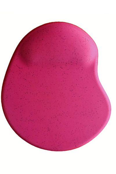 usin Oval Fuchsia Sand Pattern Wrist Support Non-Slip Base Computer Notebook Mouse Pad - Mausepad with Wristband