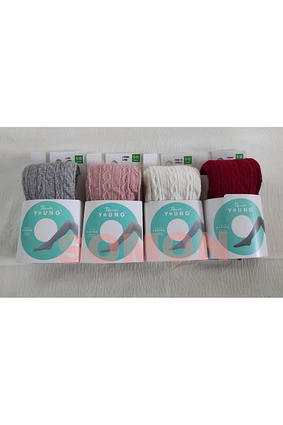 Penti Комплект от 4 плетени чорапи за корем за момичета - Pretty Tights