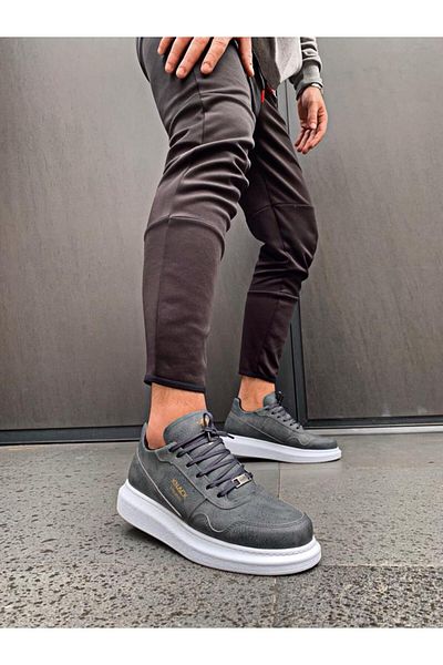 BZ Moda B040 BT Laced Orthopedic Sole Ανδρικά αθλητικά παπούτσια γκρι