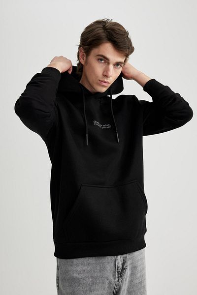 DeFacto Hooded Regular Fit Printed Sweatshirt - Kangaroo Pocket A4783Ax23Au