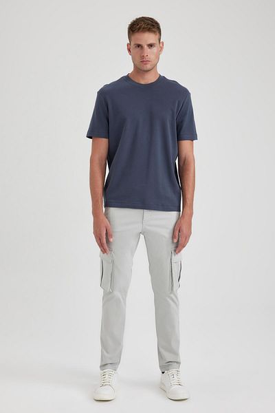 DeFacto Slim Fit Slim Fit Cargo Pocket Gabardine Trousers A4208Ax23Au