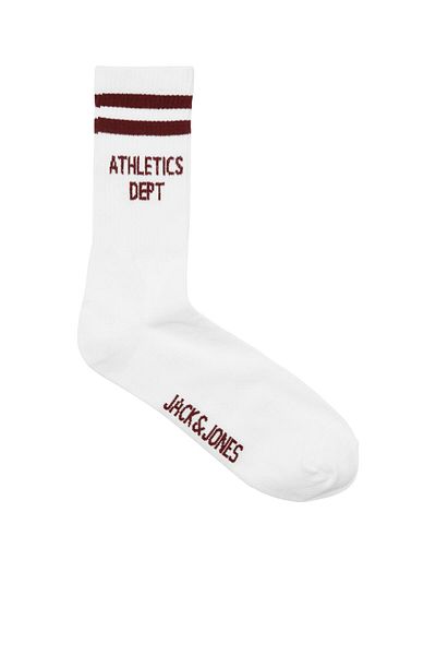 Jack & Jones Мъжки червени чорапи Jack Jones Statement Tennis Sock 12248686-17