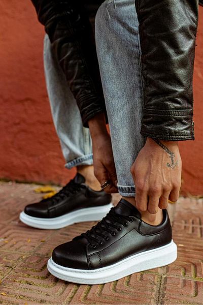 BZ Moda B044 BT Lace-Up Orthopedic Sole Ανδρικά αθλητικά παπούτσια Μαύρα