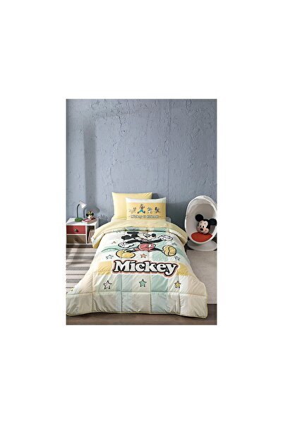 Özdilek Mickey Mouse Star Tek Kişilik Uyku Seti Fitted Çarşaf Lisanslı