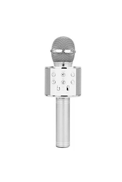Torima WS-858 Karaoke Mikrofon Aux Usb Ve Sd Kart Girişli Bluetooth Hoparlör Gümüş