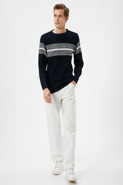 Koton Men's Navy Blue Sweater