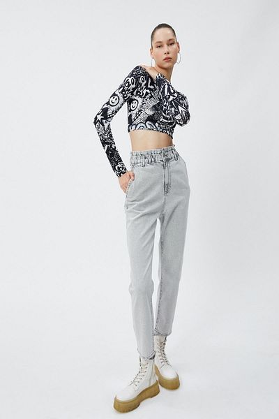 Koton Graue Damenjeans