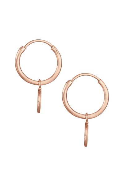 ELLI Ohrringe Creolen Plättchen Coin Organic Look 925 Silber