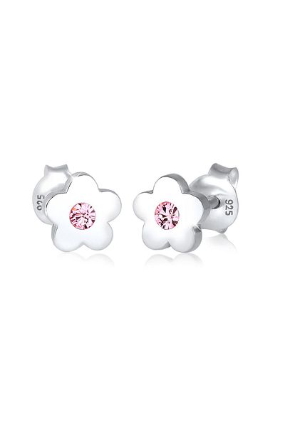 ELLI Ohrringe Kinder Blume Kristalle 925 Silber