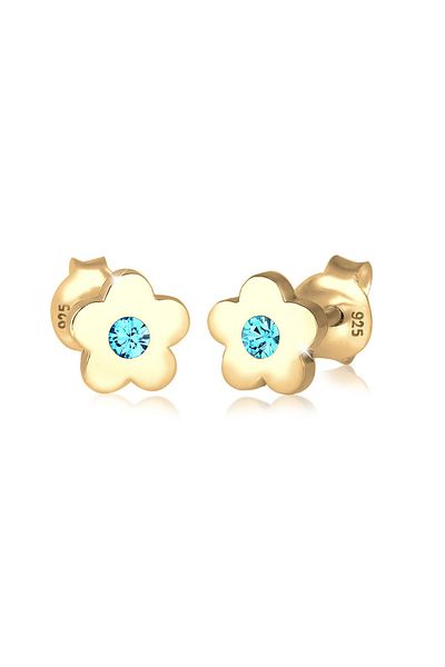 ELLI Ohrringe Kinder Blume Kristal 925 Gümüş