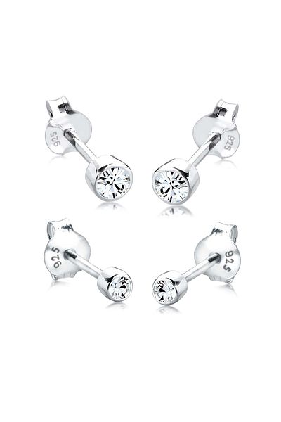 ELLI Ohrringe Basic Set Kristalle Filigran 925 Silber