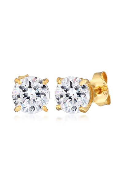 KUZZOI Ohrringe Basic Stecker Geo Kristal 925 Gümüş