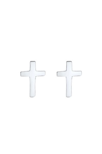 ELLI Ohrringe Kinder Kreuz Din Glaube 925 Ayar Gümüş