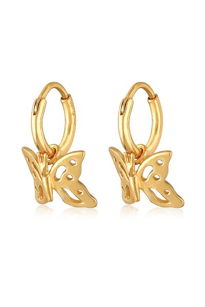 ELLI Ohrringe Creolen Schmetterling Filigran 925 Gümüş