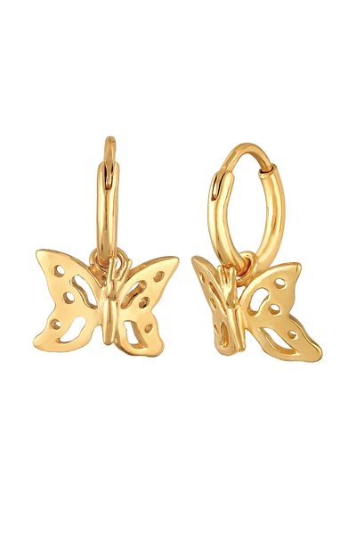 ELLI Ohrringe Creolen Schmetterling Filigran 925 Gümüş