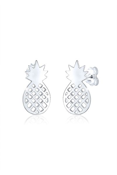 ELLI Ohrringe Ohrstecker Ananas Frucht Trend Sommer 925er Silber
