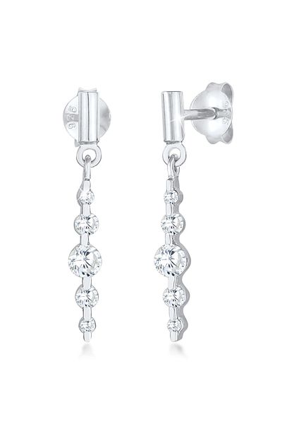 ELLI Ohrstecker aus 925er Silber mit klassischem Zirkonia-Glamour-Ohrring