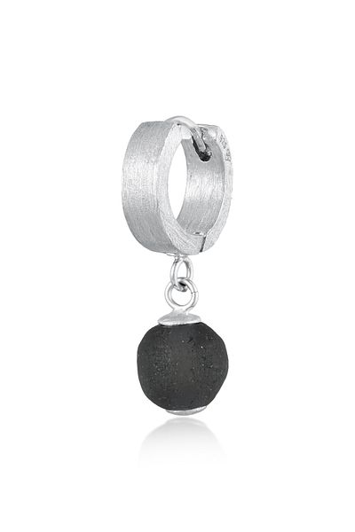 KUZZOI Ohrringe Herren Tek Creole ve Glasperle 925 Silber