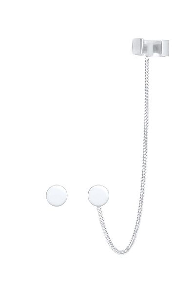 ELLI Ohrringe aus 925er Silber – Stecker, Ohrklemmen und Klemmen Rund Plättchen