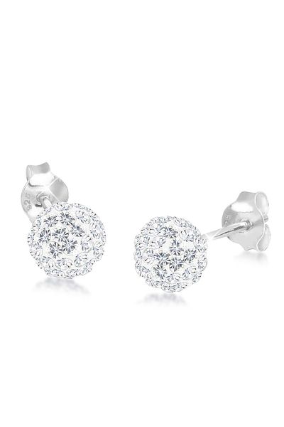 ELLI Ohrringe Elegant Kugel Kristal 925 Gümüş